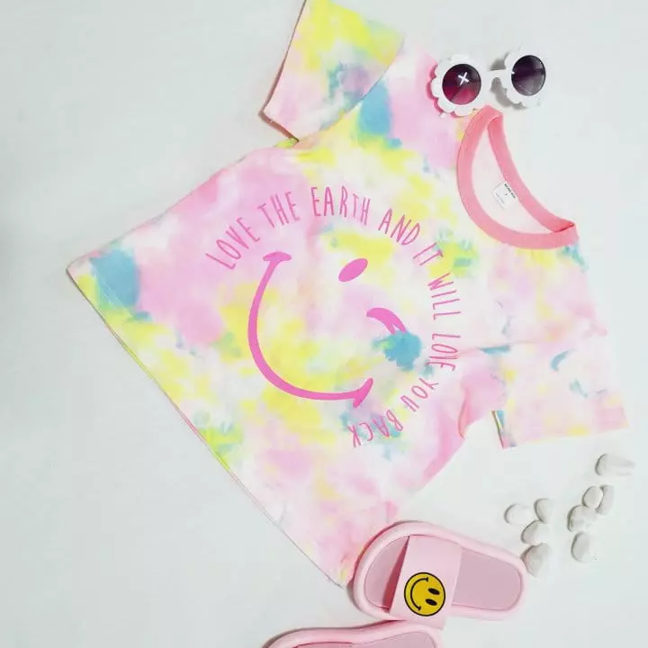Mong Kok - Korean Children Fashion - #toddlerclothing - Water Paint Smile Tee - 2