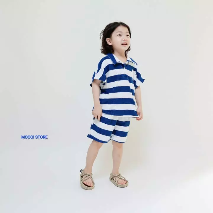 Mooi Store - Korean Children Fashion - #childrensboutique - 7 Stripes Top Bottom Set - 3