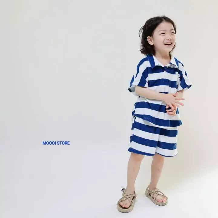 Mooi Store - Korean Children Fashion - #childrensboutique - 7 Stripes Top Bottom Set - 4