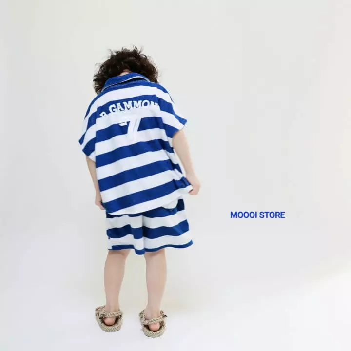 Mooi Store - Korean Children Fashion - #discoveringself - 7 Stripes Top Bottom Set - 5