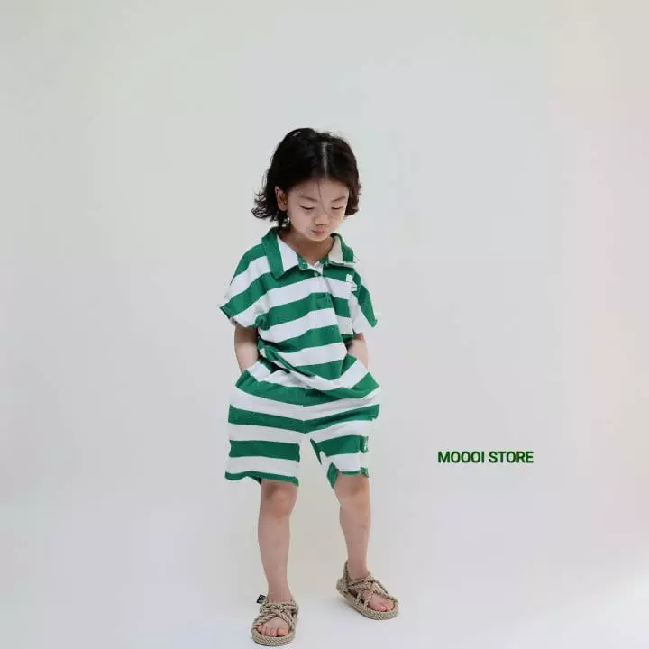 Mooi Store - Korean Children Fashion - #stylishchildhood - 7 Stripes Top Bottom Set