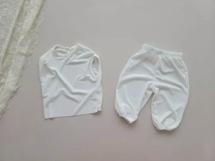 Moran - Korean Children Fashion - #littlefashionista - Raon Pleats Top Bottom Set - 2