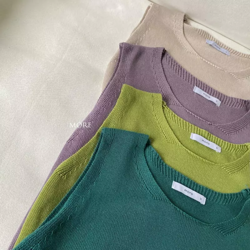 More - Korean Children Fashion - #discoveringself - One Pocket Knit Tee Sleeveless - 4