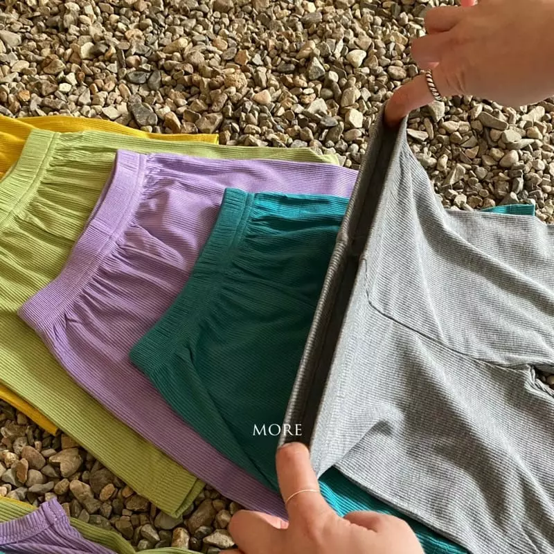 More - Korean Children Fashion - #kidsshorts - Rib Top Botom Set - 6