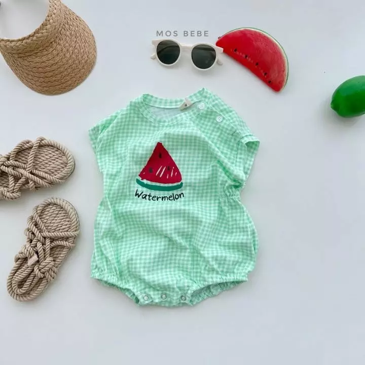Mos Bebe - Korean Baby Fashion - #babyboutiqueclothing - Watermelon Bodysuit - 3