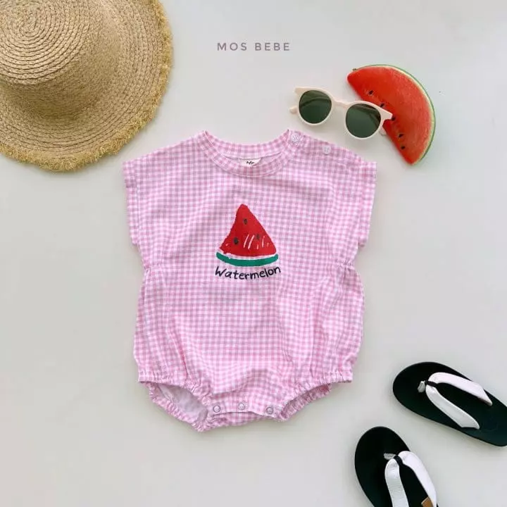 Mos Bebe - Korean Baby Fashion - #babyboutiqueclothing - Watermelon Bodysuit - 4