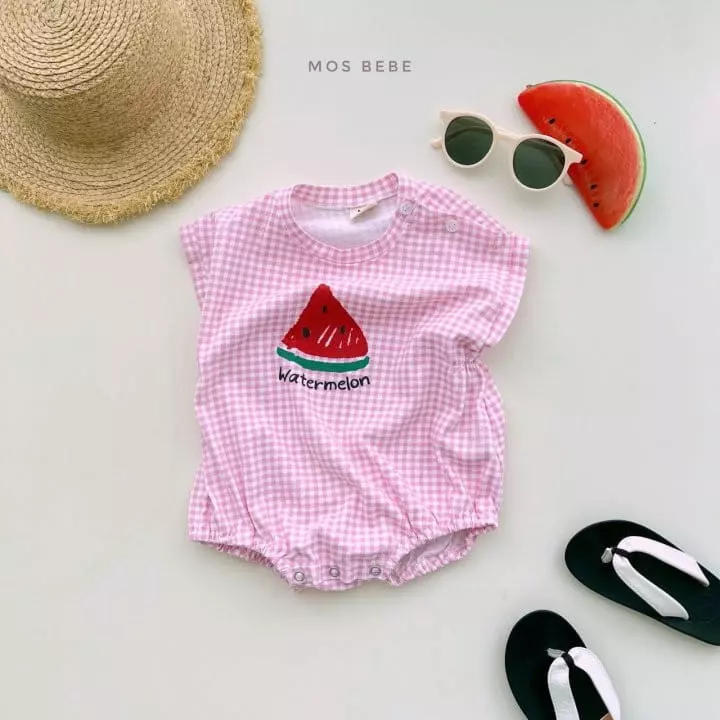 Mos Bebe - Korean Baby Fashion - #babyfever - Watermelon Bodysuit - 6