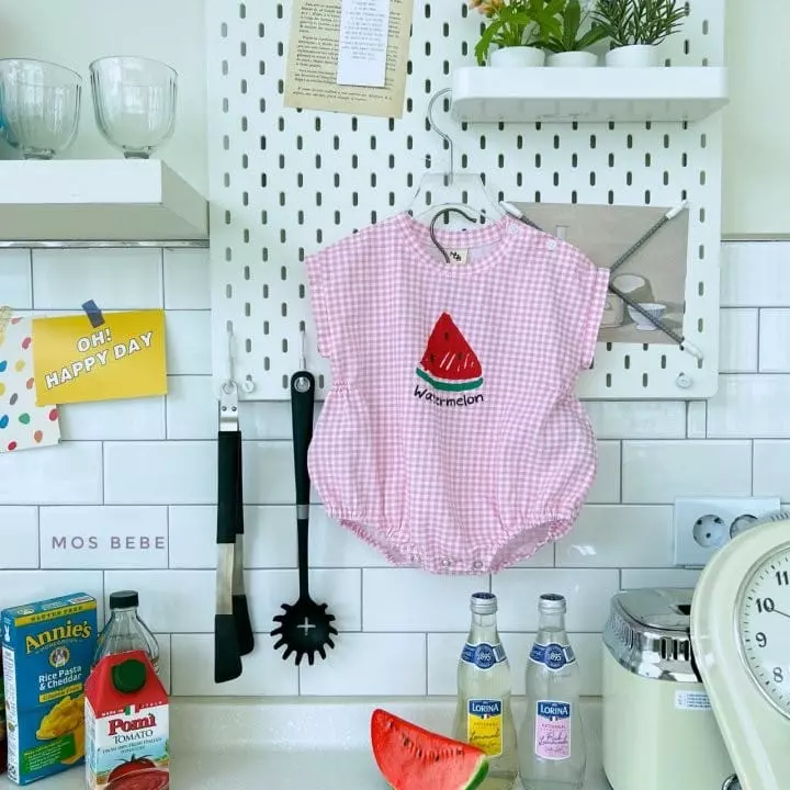 Mos Bebe - Korean Baby Fashion - #babylifestyle - Watermelon Bodysuit - 8