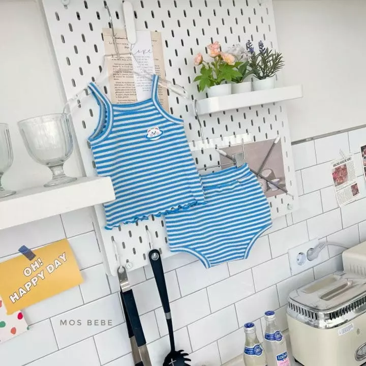 Mos Bebe - Korean Baby Fashion - #babylifestyle - Space Top Bottom Set - 7
