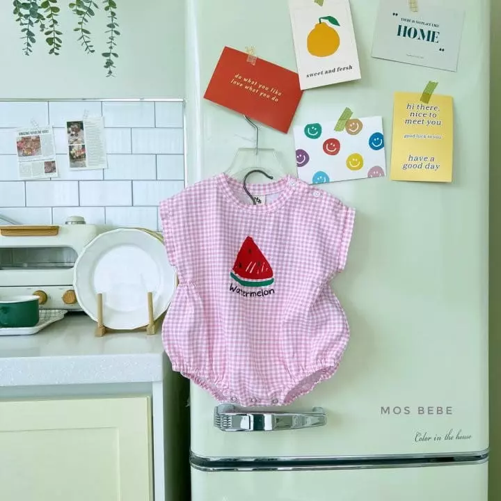 Mos Bebe - Korean Baby Fashion - #babyootd - Watermelon Bodysuit - 10