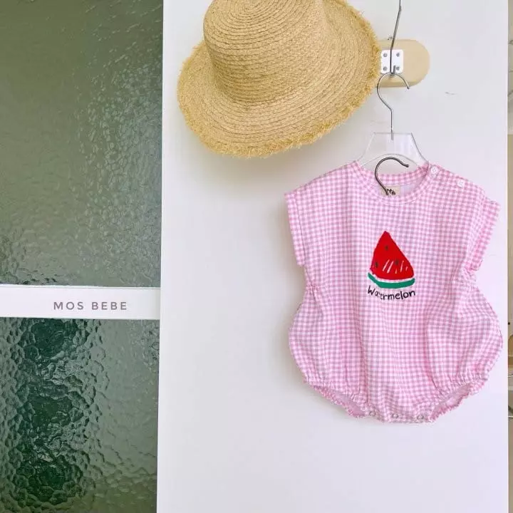 Mos Bebe - Korean Baby Fashion - #babyoutfit - Watermelon Bodysuit - 11
