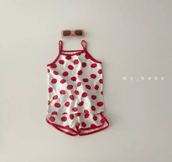 My Bebe - Korean Children Fashion - #childofig - Tomato Top Bottom Set - 9