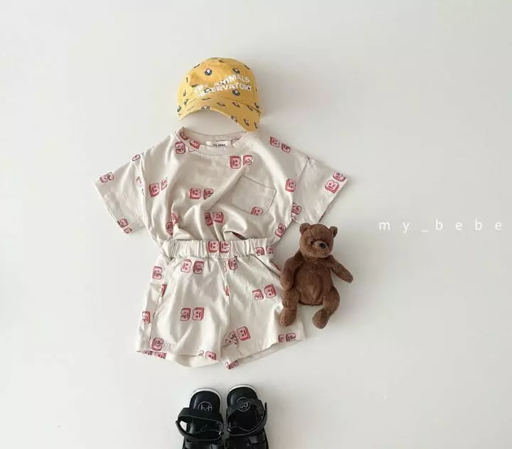 My Bebe - Korean Children Fashion - #kidzfashiontrend - Summer Top Bottom Set - 2