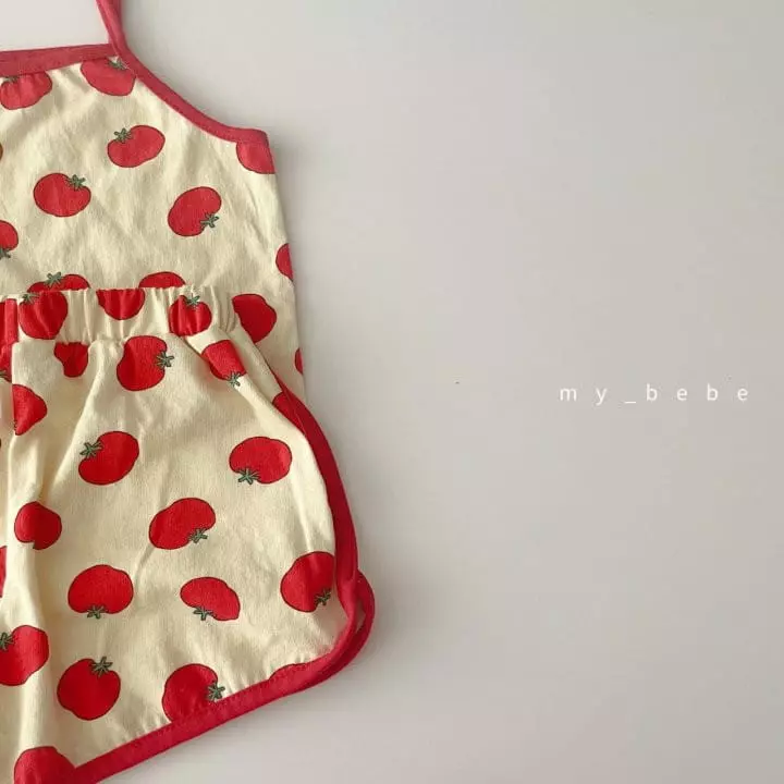 My Bebe - Korean Children Fashion - #littlefashionista - Tomato Top Bottom Set - 5