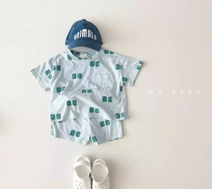 My Bebe - Korean Children Fashion - #minifashionista - Summer Top Bottom Set - 6