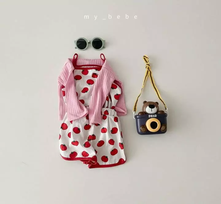 My Bebe - Korean Children Fashion - #prettylittlegirls - Tomato Top Bottom Set - 8