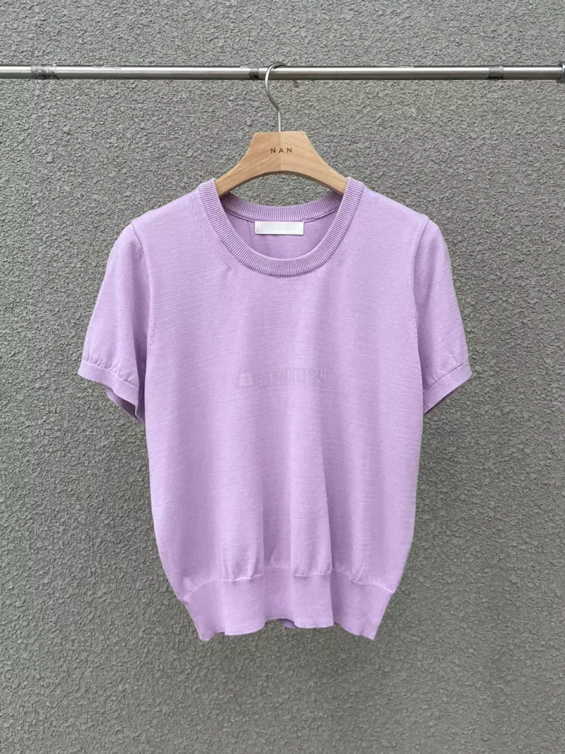 Nan - Korean Women Fashion - #womensfashion - Easy Short Sleeves Knit - 4