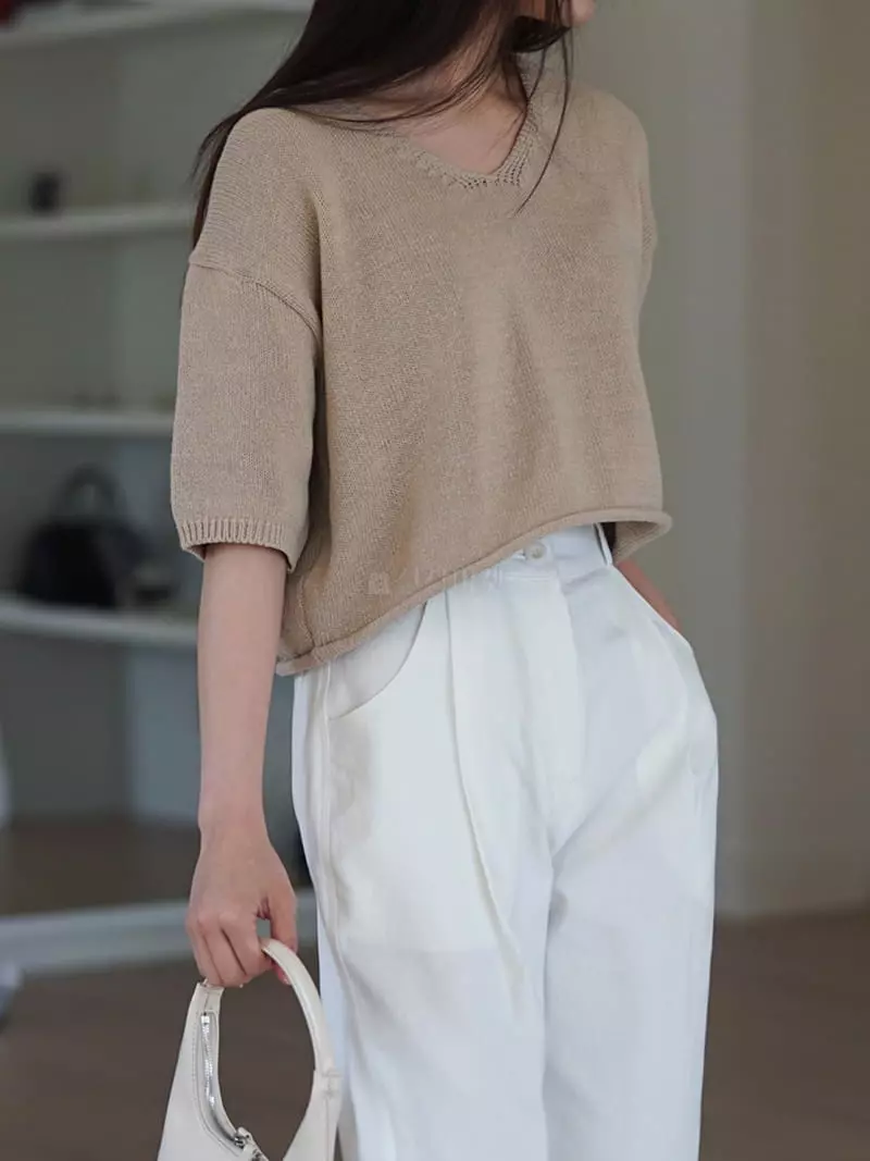 Nan - Korean Women Fashion - #momslook - Olson V Neck Knit - 7