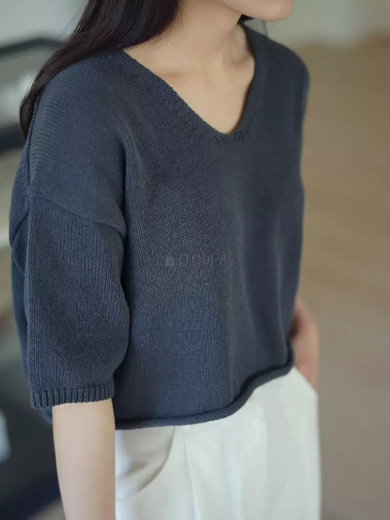 Nan - Korean Women Fashion - #momslook - Olson V Neck Knit - 9