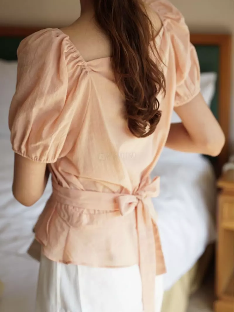 Nan - Korean Women Fashion - #momslook - Sage Blouse - 2