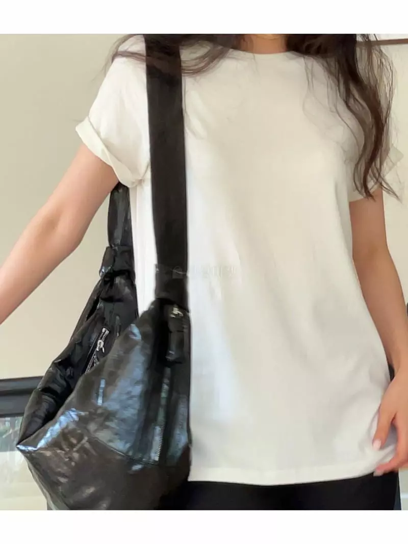 Nan - Korean Women Fashion - #momslook - Modal Round Tee