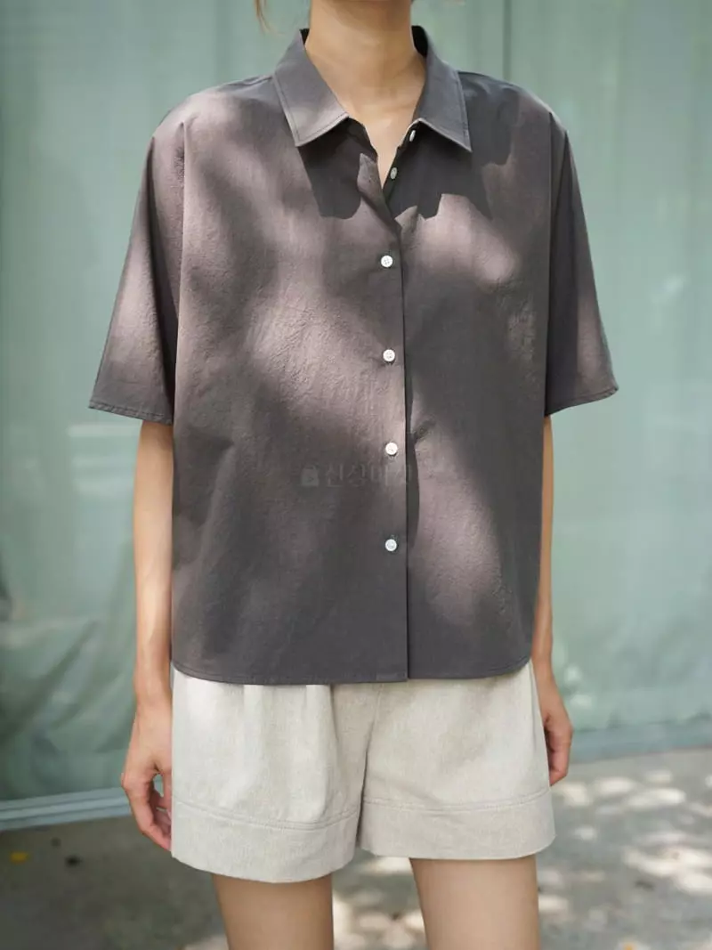 Nan - Korean Women Fashion - #momslook - French Roll-up Shirt