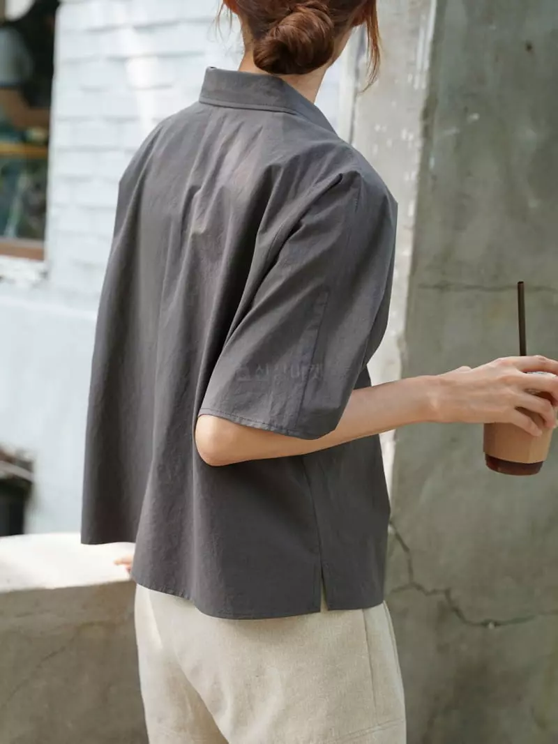 Nan - Korean Women Fashion - #momslook - French Roll-up Shirt - 3