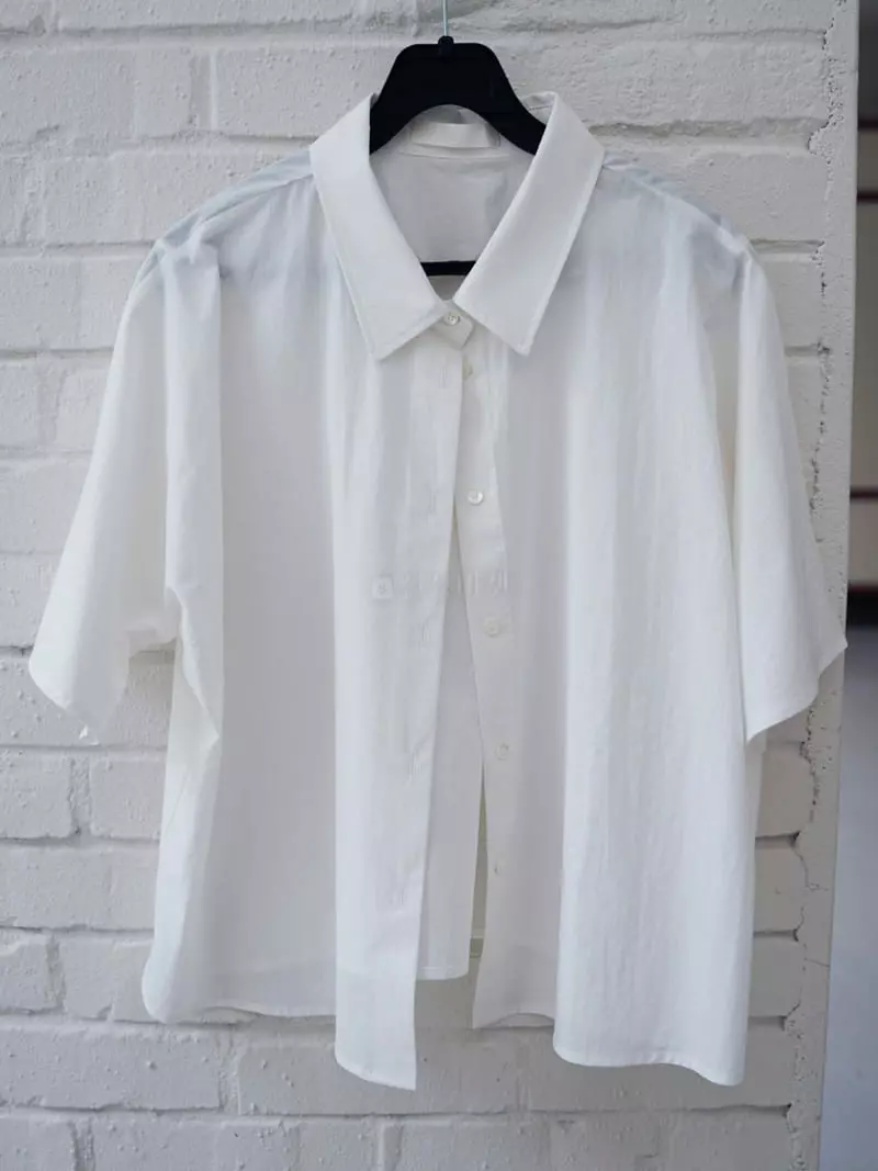 Nan - Korean Women Fashion - #momslook - French Roll-up Shirt - 8