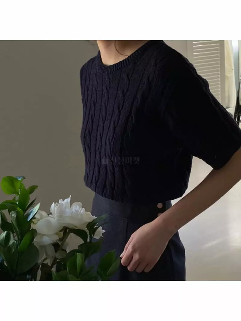 Nan - Korean Women Fashion - #womensfashion - Cable Knit - 4