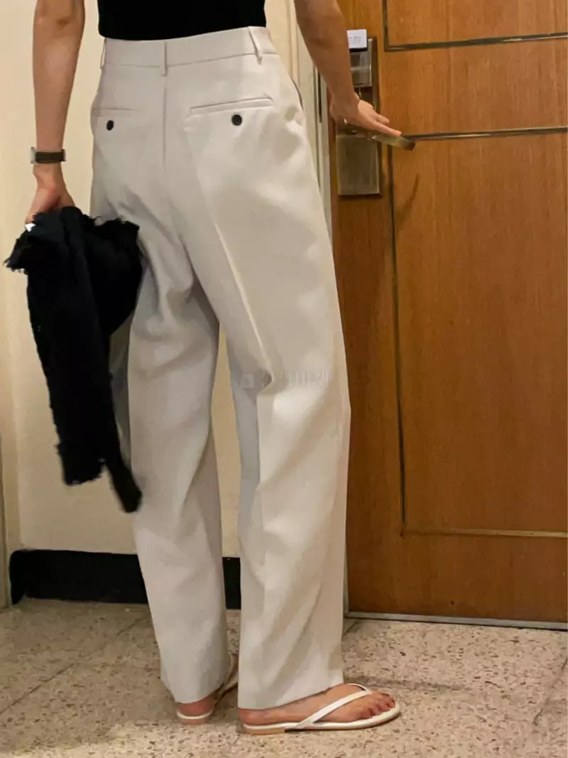 Nan - Korean Women Fashion - #pursuepretty - Pintuck Taper Pants - 3