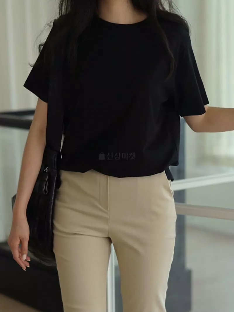 Nan - Korean Women Fashion - #thatsdarling - Modal Round Tee - 9