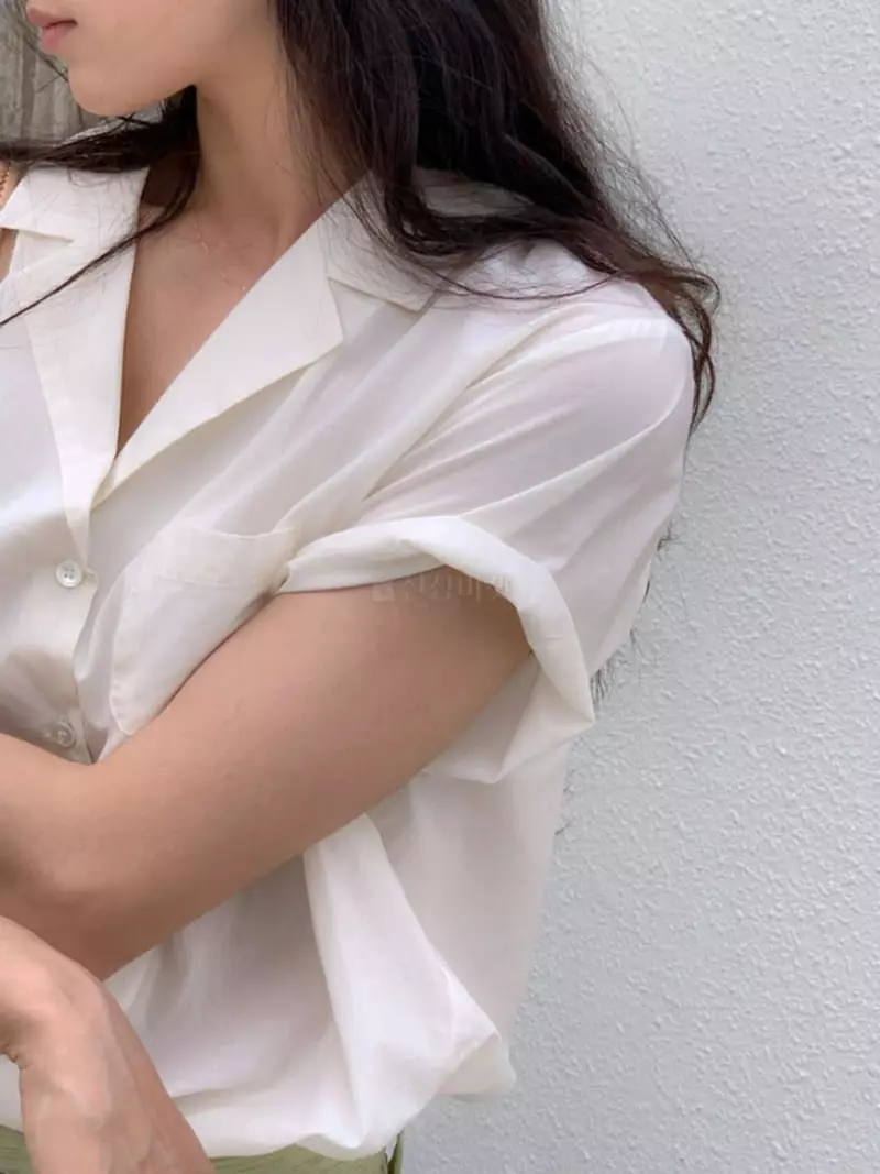 Nan - Korean Women Fashion - #thatsdarling - Mini Pocket Shirt