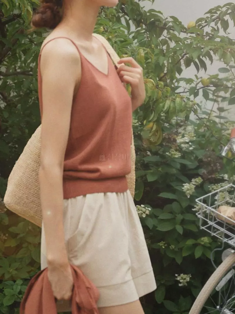 Nan - Korean Women Fashion - #vintageinspired - Ice Linen Knit Sleeveless - 3