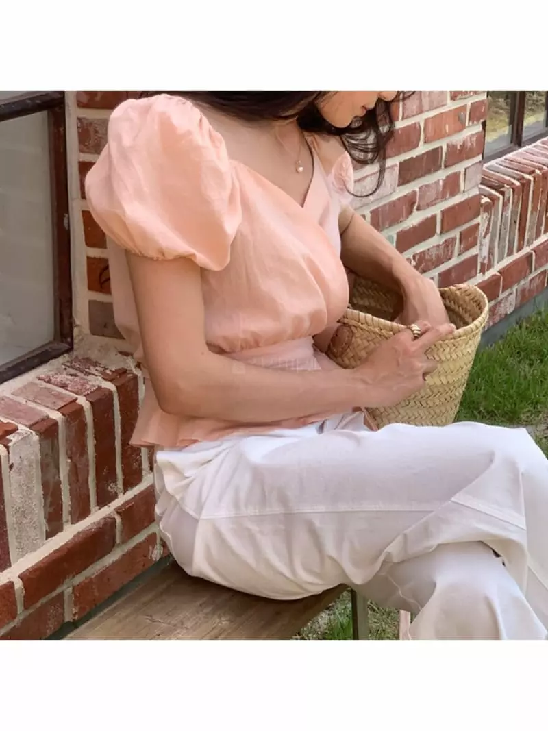 Nan - Korean Women Fashion - #vintagekidsstyle - Sage Blouse