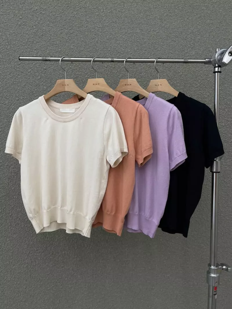 Nan - Korean Women Fashion - #womensfashion - Easy Short Sleeves Knit - 3