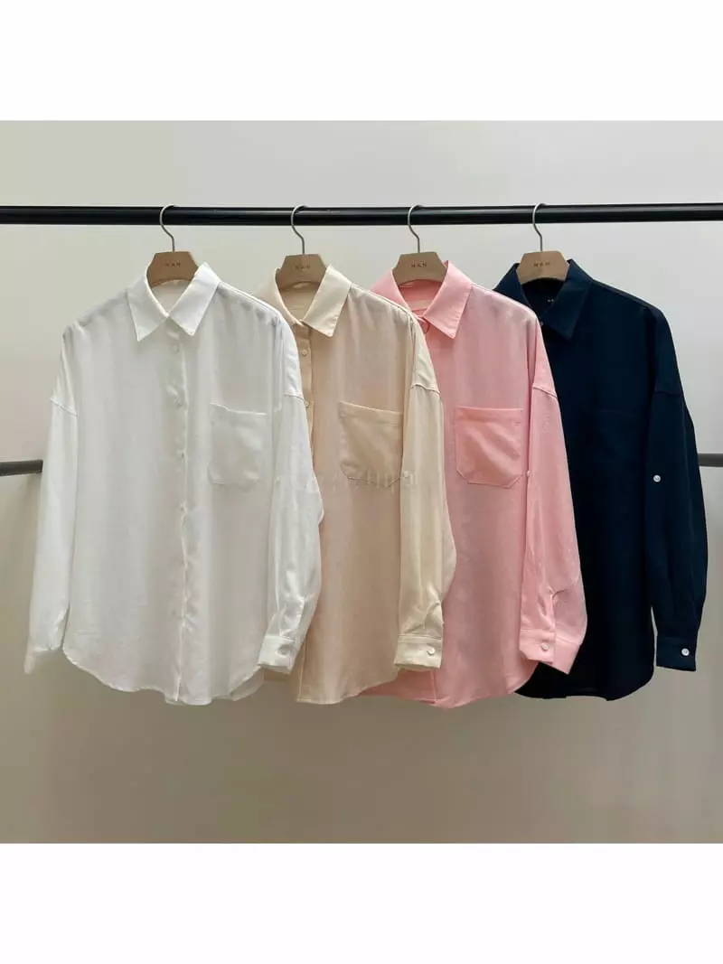 Nan - Korean Women Fashion - #momslook - Silky Shirt - 4