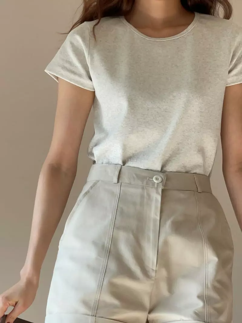 Nan - Korean Women Fashion - #womensfashion - Mini Binding Tee - 3