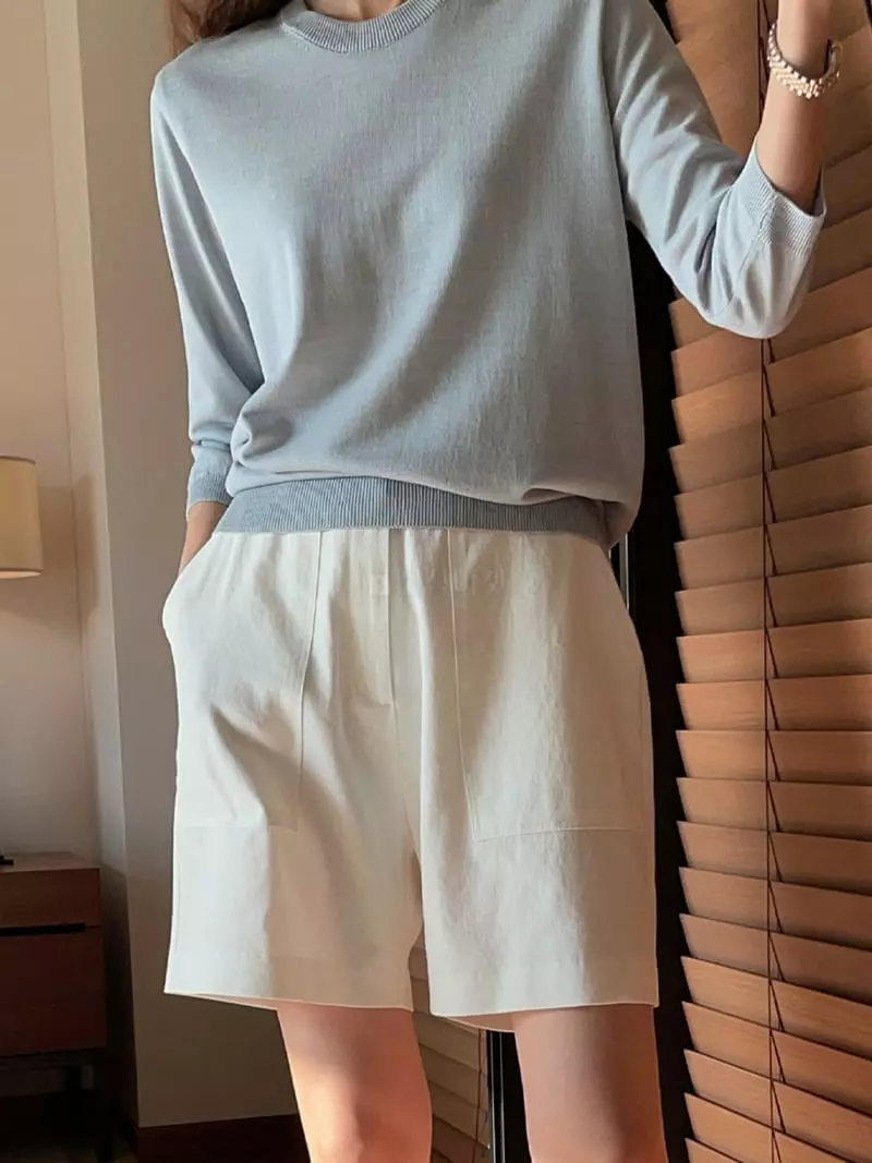 Nan - Korean Women Fashion - #womensfashion - Linen Square Shorts - 6