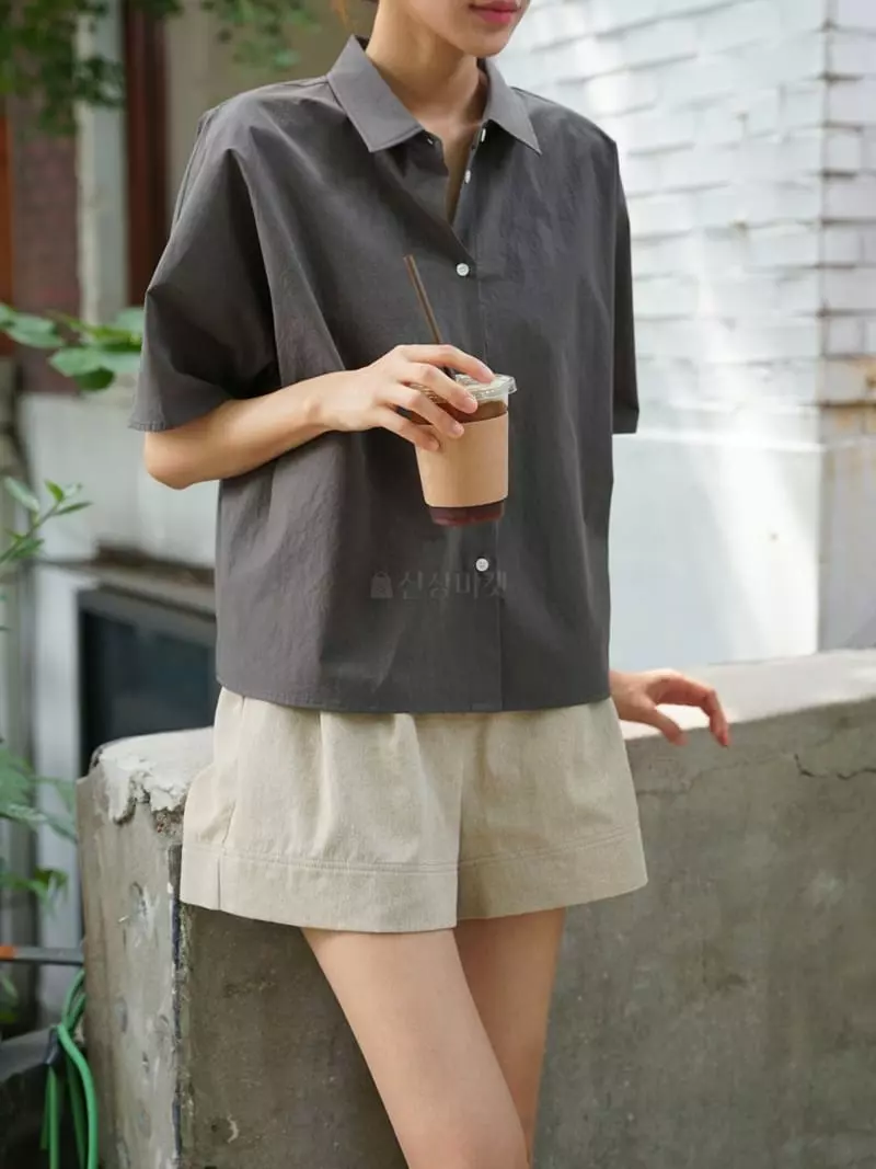 Nan - Korean Women Fashion - #womensfashion - French Roll-up Shirt - 2