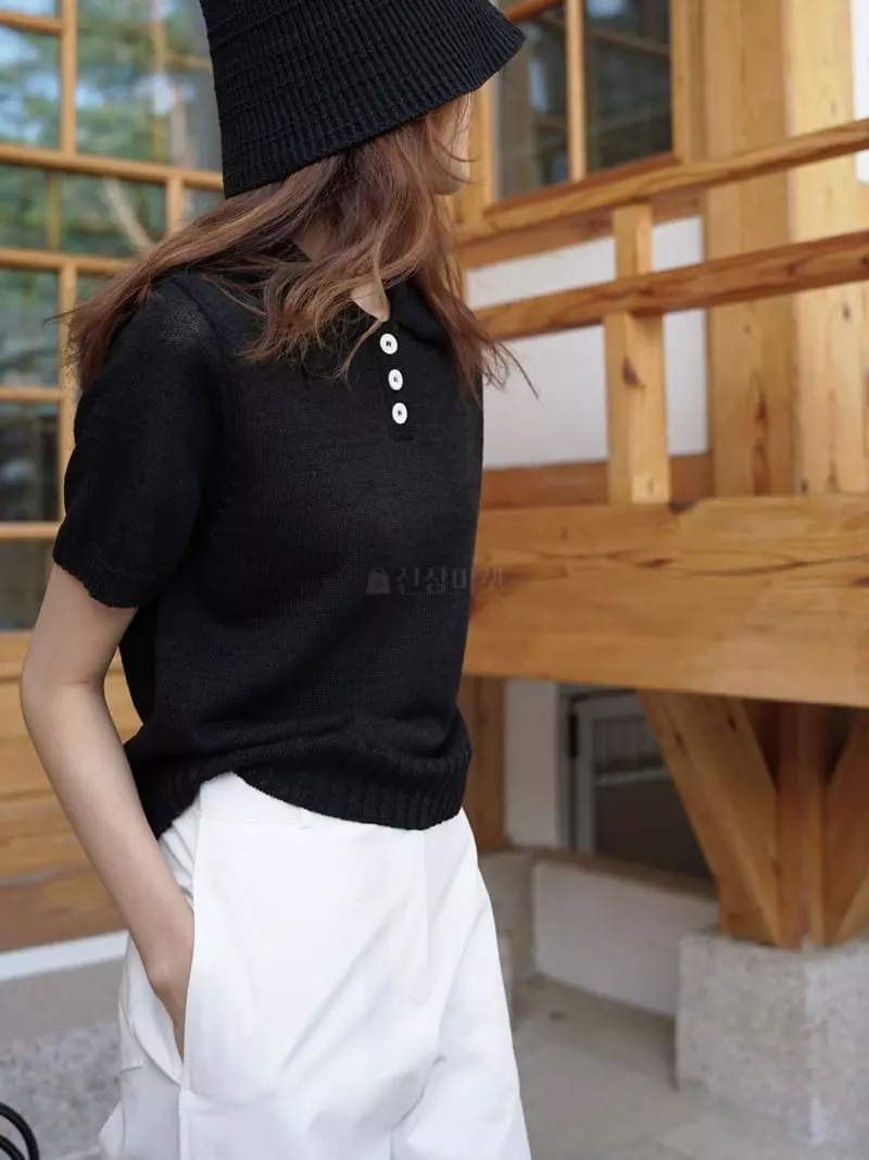 Nan - Korean Women Fashion - #womensfashion - Paper Collar Knit - 3