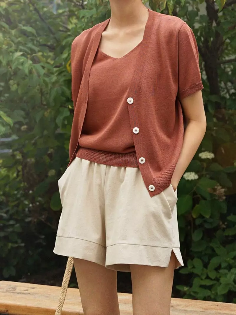 Nan - Korean Women Fashion - #womensfashion - Ice Linen Knit Sleeveless - 2