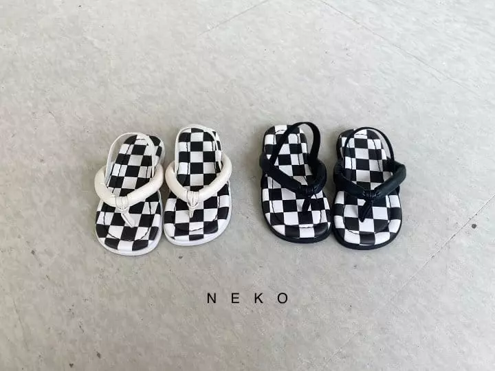 Neko - Korean Children Fashion - #childofig - NK 891 Checker Slipper