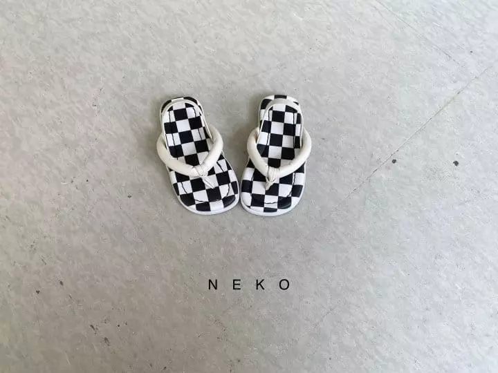 Neko - Korean Children Fashion - #childofig - NK 891 Checker Slipper - 2