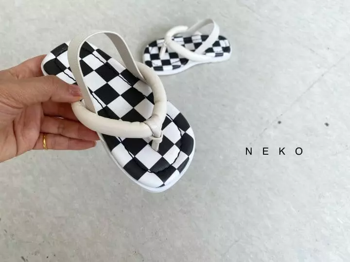 Neko - Korean Children Fashion - #childrensboutique - NK 891 Checker Slipper - 4