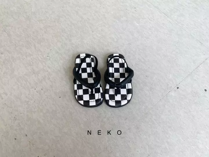 Neko - Korean Children Fashion - #discoveringself - NK 891 Checker Slipper - 5