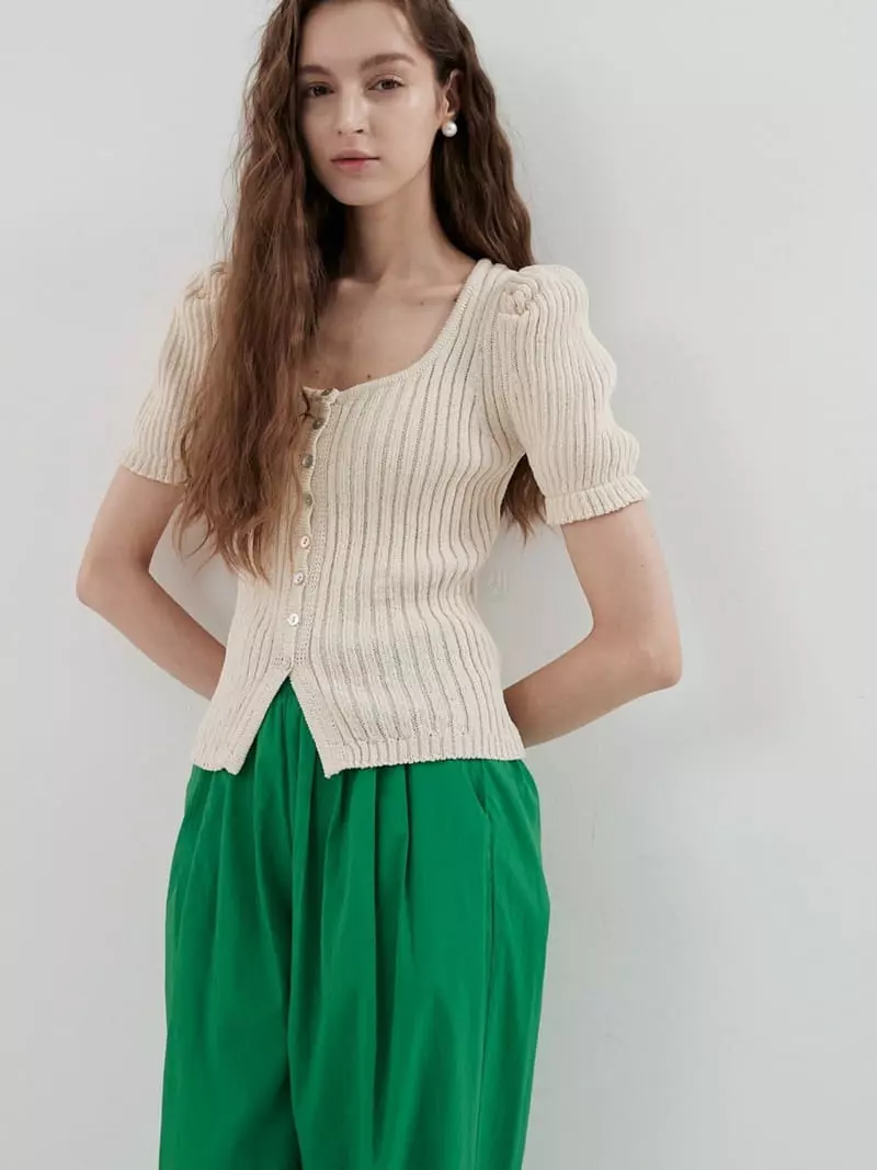 Neroli36 - Korean Women Fashion - #thelittlethings - Rib Puff Knit - 2