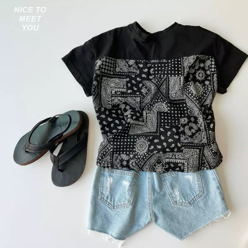 Nice To Meet You - Korean Children Fashion - #kidzfashiontrend - Paisely Color Tee - 4