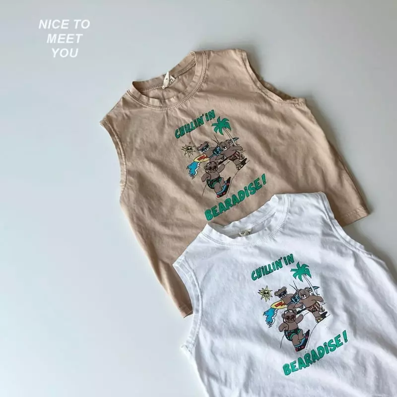 Nice To Meet You - Korean Children Fashion - #discoveringself - Oasis Sleeveless