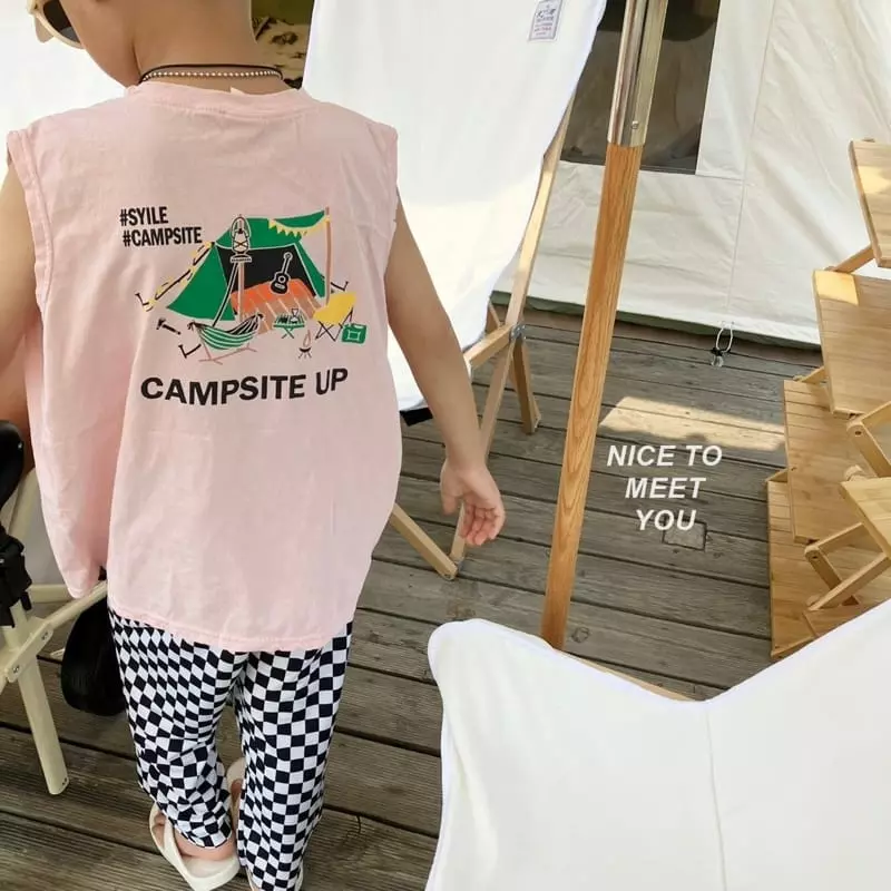 Nice To Meet You - Korean Children Fashion - #fashionkids - Camping Sleeveless