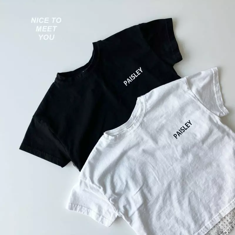 Nice To Meet You - Korean Children Fashion - #kidsshorts - Paisely Color Tee